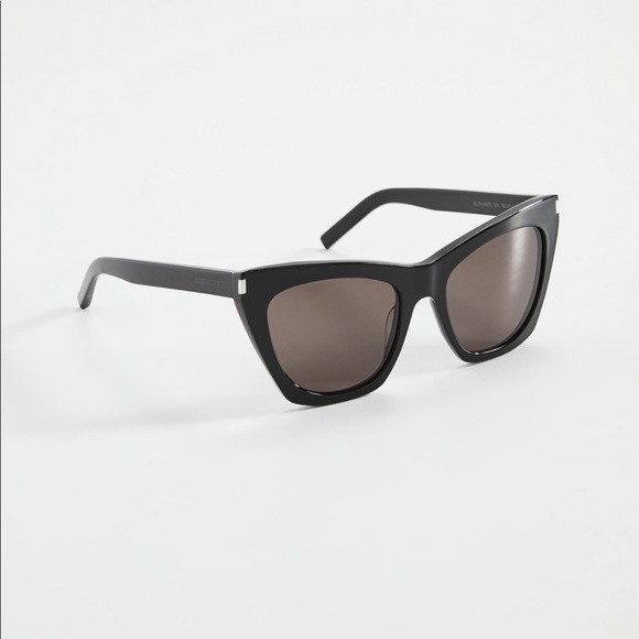 Yves Saint Laurent Black Cat-Eye Sunglasses with Brown Lenses - Picture 2 of 7